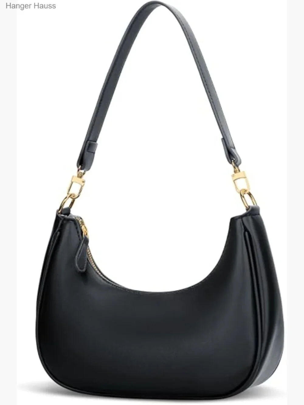 Trendy Crescent Hobo Bag with Detachable Chain - Small